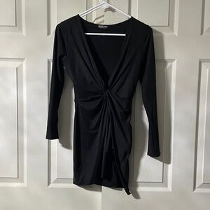 Fashion Nova Black Long Sleeve Dress